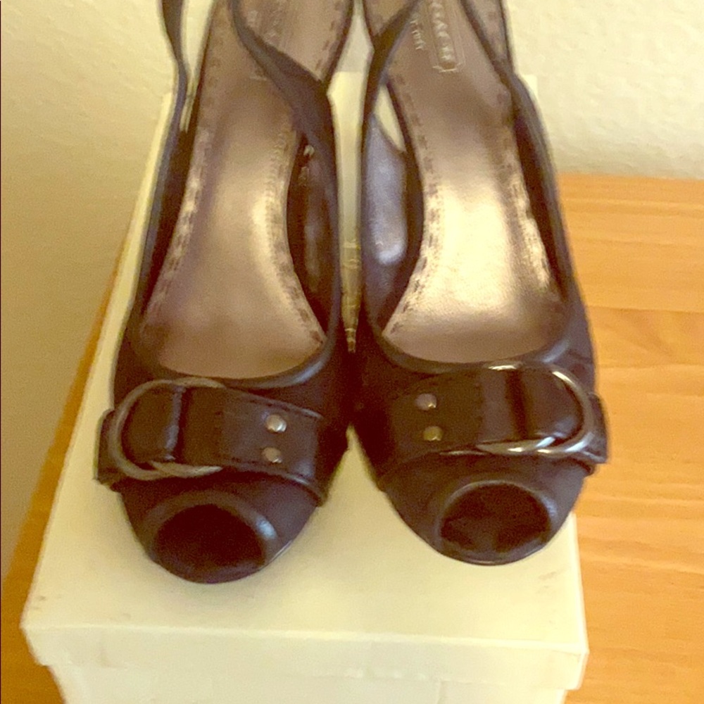Coach black heels